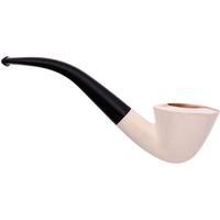 Turkish Estates Astas Meerschaum Smooth Bent Dublin (with Case)