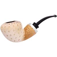 Turkish Estates IMP Meerschaum Lattice Reverse Calabash Rhodesian with Silver (with Pocket Case)