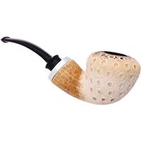 Turkish Estates IMP Meerschaum Lattice Reverse Calabash Rhodesian with Silver (with Pocket Case)