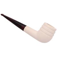 Turkish Estates Unknown Meerschaum Partially Rusticated Billiard (Unsmoked)