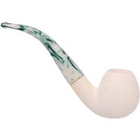 Turkish Estates SRV Meerschaum Spot Carved Bent Apple (with Case) (Unsmoked)