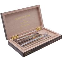 Sampler Packs God Of Fire KKP Special Reserve and Never Back Down Assortment (4 Cigars and Macassar Travel Humidor)