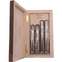 Sampler Packs God Of Fire KKP Special Reserve and Never Back Down Assortment (4 Cigars and Macassar Travel Humidor)