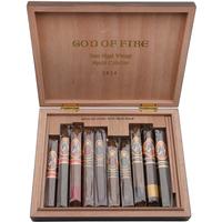 God of Fire God Of Fire KKP Special Reserve and Never Back Down Assortment (10 Cigars and Macassar Travel Humidor)