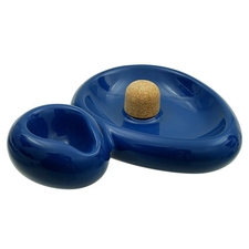 Sidecar Ceramic Ashtray Pipe Knocker 1 Pipe - Blue