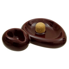 Sidecar Ceramic Ashtray Pipe Knocker 1 Pipe - Bordeaux