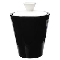 Ceramic Tobacco Jar - Black/White